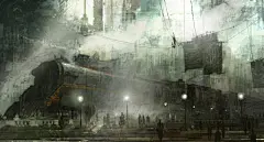来自加拿大的插画师一组场景概念插画！充满科幻机械元素的作品！