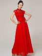 Red Maxi Cheongsam / Qipao / Chinese Wedding Dress #新娘敬酒服# #婚礼婚纱礼服# #时尚新娘# @成都上锦婚纱定制