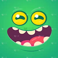 怪物,酷,幸福,人的脸部,卡通,可爱的,面具,魔鬼,动物