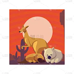 贺卡,动物,澳大利亚,地形,可爱的,国内著名景点,濒危物种,事件,野生动物,模板