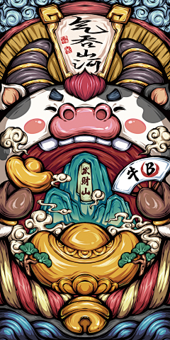小虾米12138采集到国潮插画风格
