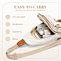 Amazon.com | Missnine Sling Bag for Women PU Leather Fanny Pack Crossbody Bags Trendy Chest Bag Quilted Hiking Cycling Travel with Tassel | Waist Packs