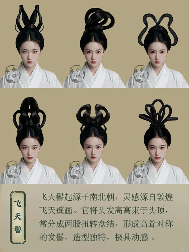 古代发髻盘点|飞天髻——古早仙女标配 - 小红书-花瓣网