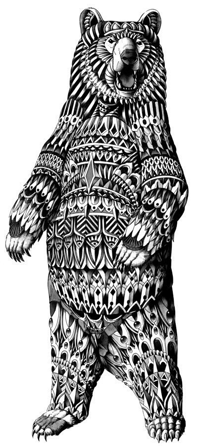 美国插画师 bioworkz平面构成不羁眉眼同采自www.duitang.