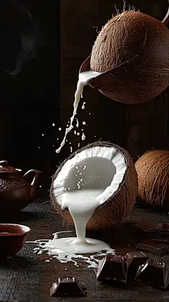 美味甘甜新鲜清新水果椰子果肉热带