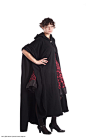 Renaissance Wool Cape - Hooded Cloak Full Length in Melton-Custom to Order : This cape is full and elegant. It will keep you warm in the winter or a cool spring or brisk fall day.  This is created from a quality wool, meant