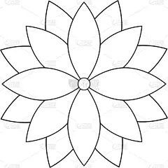 莲花。荷花平面设计，孤立。莲花的标志。花和谐图标。矢量图