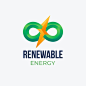 Free vector gradient renewable energy logo