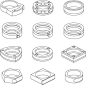 shapes for rings-modern wave