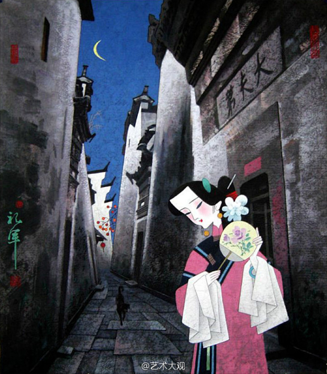 张礼彩墨画作品欣赏——张礼军1948年生...