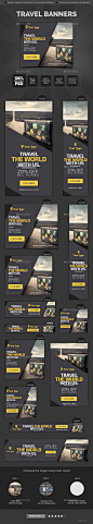 Travel Banners Template #design Download: http://graphicriver.net/item/travel-banners/12418730?ref=ksioks: 