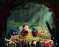 ladybug's meeting : illustration about ladybug's small meeting on the forest ..