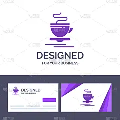 创造力,名片,茶杯,品牌名称,模板,茶,饮料,商务,热,咖啡