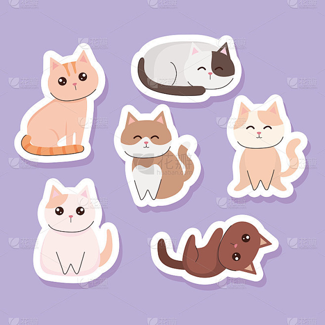 可爱猫咪贴纸