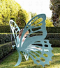 10 Unique Furniture Design Ideas Inspired by Nature - Butterfly bench, original garden furniture design idea: 