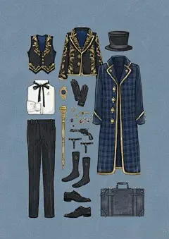 “复古风”插画作品，表现“浮华一生，淡忘一季”的复古服饰_腾讯新闻