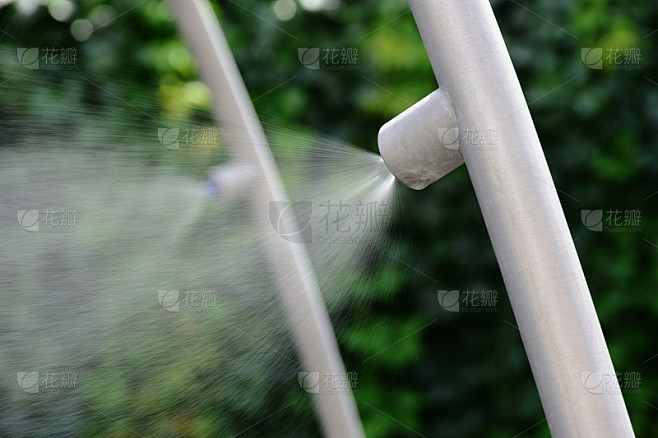 精细的水喷雾或喷雾系统细节