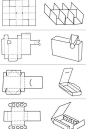 设计视角 干货，包装盒形结构图参考。  (4)