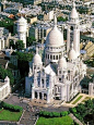 法国巴黎，Sacre Coeur, Montmartre with the best view of Paris.