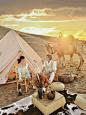 ️沙漠露营｜夕阳 骆驼 和你