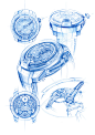 HYT_WATCHES_H2_SKETCHES : Illustration Sketches for HYT H2.