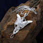 Lord of the Rings Sterling Silver Arwen Evenstar Pendant Necklac Lord of the Rings Noble Collection: Amazon.co.uk: Jewellery