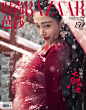 导演陈凯歌、制片人陈红携演员张榕容、张天爱，同《时尚芭莎》拍摄了一组绝美时尚大片。美景、美衣、美人，极美如画，精致优雅。好喜欢这种高级美啊！ ​​​​