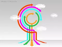 创意的彩色箭头和白云矢量素材白云|背景素材|彩色|创意的|箭头|矢量背景|矢量素材|矢量图|印花图案|精致创意的时尚名片|创意的小册|创意的海报|创意的创字