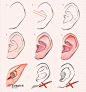 How to Draw ears by @kawanocy..DISCLAIMER!!! I DON’T OWN ANY OF THE ART I POST.. This account is just an alter account I use for personal art references.Dm me for removal or email for others things!