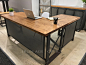The industrial L shape Carruca Office Desk - Large Executive Desk - Modern Industrial Office Design