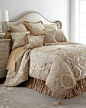 -5E1Y Austin Horn Collection  Faux Bois Velvet Accent Pillow, 18"Sq. Allure Queen Comforter Set Allure King Comforter Set