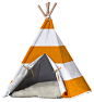 Pet Teepee, Orange Stripe, Large contemporary-kids-toys-and-games