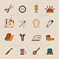 缝制设备组图标——业务图标Sewing Equipment Icons Set - Business Icons配件、螺栓、商业、收集、电脑、时尚、形式、图标、互联网、测量、移动、模式、电话、象形图,针,针垫,复古,开膛手,安全、剪刀、无缝的、集、缝纫、符号,缝合,象征,裁缝,胶带,古董,拉链 accessories, bolt, business, collection, computer, fashion, form, icons, internet, measuring, mobile, patte