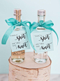 Take A Shot We Tied The Knot, DIY mini alcohol tags!