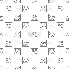 轮廓,男人,卫生间,女人,分离着色,人,卫生,概念,直的,图像