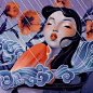插画｜东方富贵花 复古女人味 : 越南插画家 Bao Pham 现居美国爱荷华州，2007年毕业于爱荷华大学艺术专业(BFA University of Iowa)，他的笔法细腻、精确、色彩斑斓。