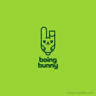 可爱的兔子Logo设计