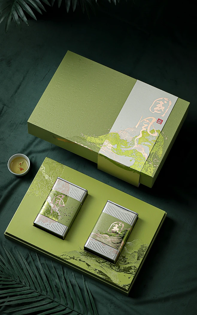 2023新款绿茶茶叶包装盒绿茶茶叶罐密封罐茶盒龙井茶茶包装茶叶盒-淘宝网-花瓣网