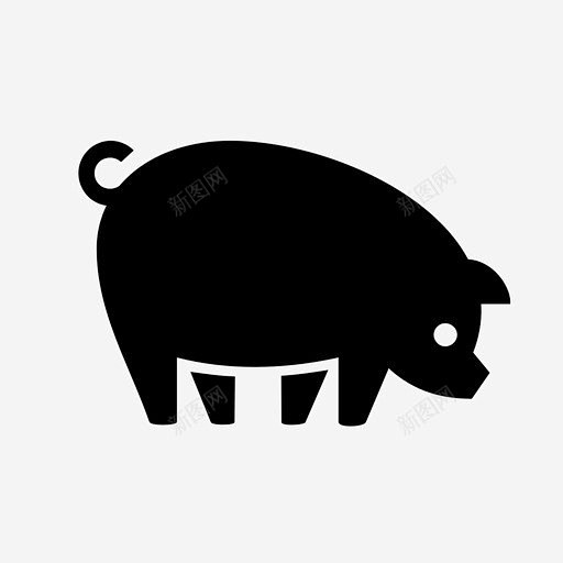 猪猪肉振荡图标 驯养 icon 标识 标志 UI图标 设计图片 免费下载 页面网页 平面电商 创意素材
