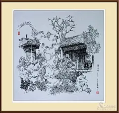 黄力炯钢笔手绘江南苏州园林 - 山野村夫 - 山野村夫