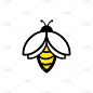 Bee Logo模板矢量图标设计