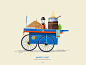 色彩豐富的印度手推攤車 : illustration by ranganath krishnamani | Tumblr