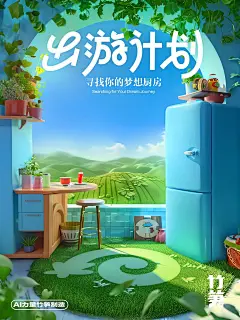 五一出游计划！10 张 AI 绘制的春日海报，色彩太美了！