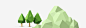 几何山几何树高清素材 几何 山 手绘 树 立体 免抠png 设计图片 免费下载