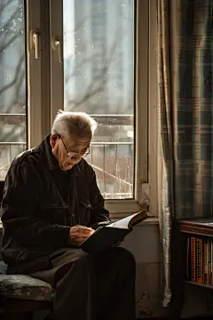 社团老年人看书阅读图片