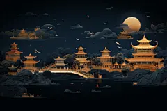 苏州建筑物插图插画