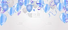 气球飞行的背景，理想的显示您的婚礼，生日，庆祝或假日