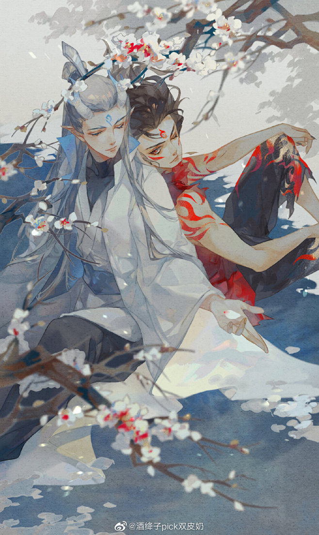 中国画师酒绛子微博酒绛子pick双皮奶
