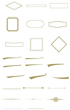 AI矢量边框分割线线条