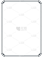 Vintage simple vector line border frame signboard 